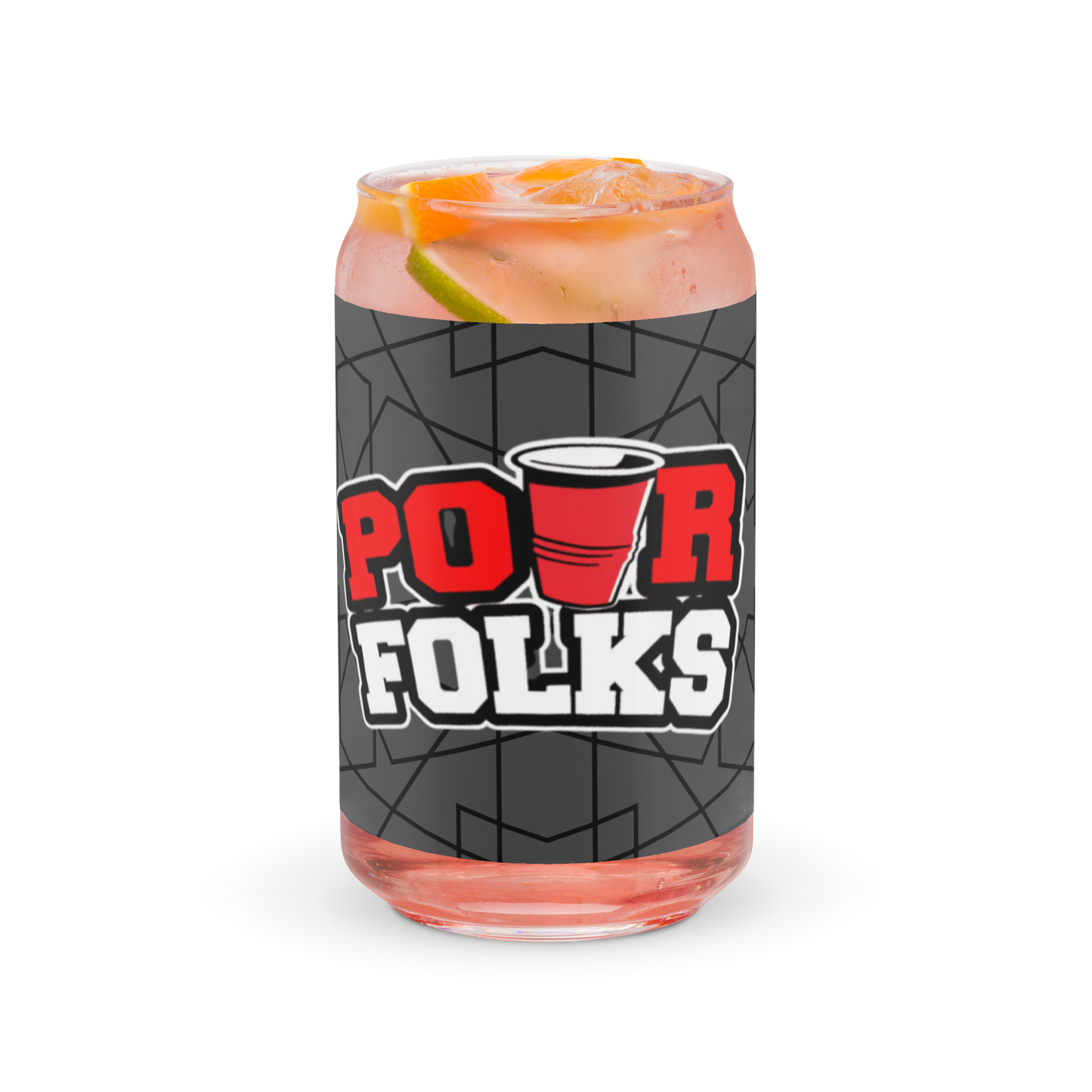 POUR FOLKS Can-Shaped Glass