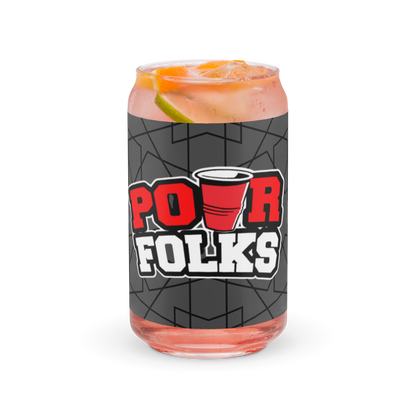 POUR FOLKS Can-Shaped Glass